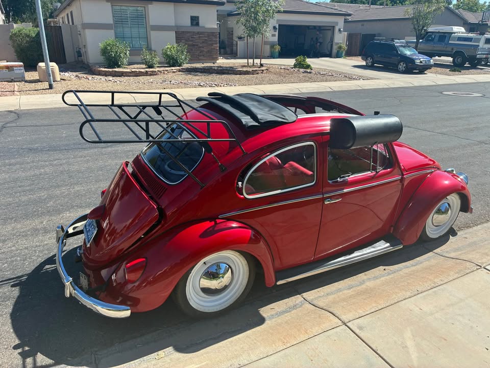 Ragtop open, from above rear